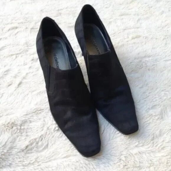 Vintage liz claiborne black slip on heels / 6 - Picture 3 of 7